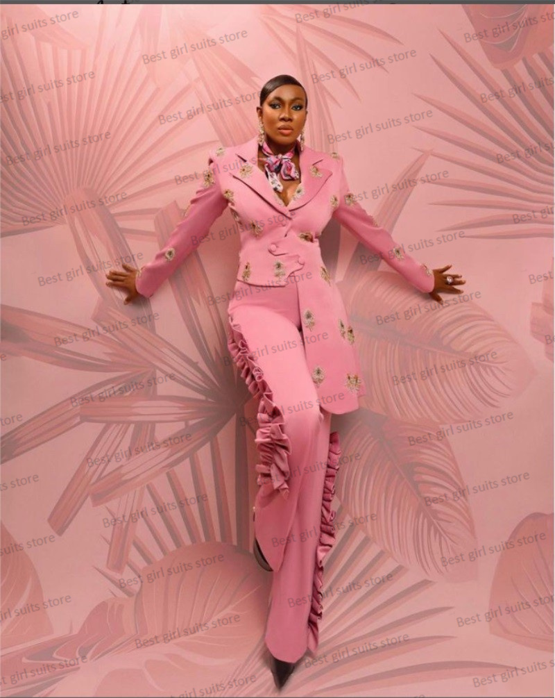 Women Formal Wear Outfits - Conjunto de traje de boda rosa