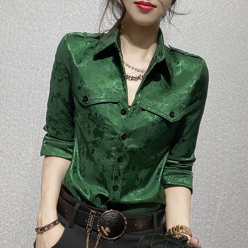 Women'S Office Formal Wear For Ladies - Blusa holgada de manga larga con