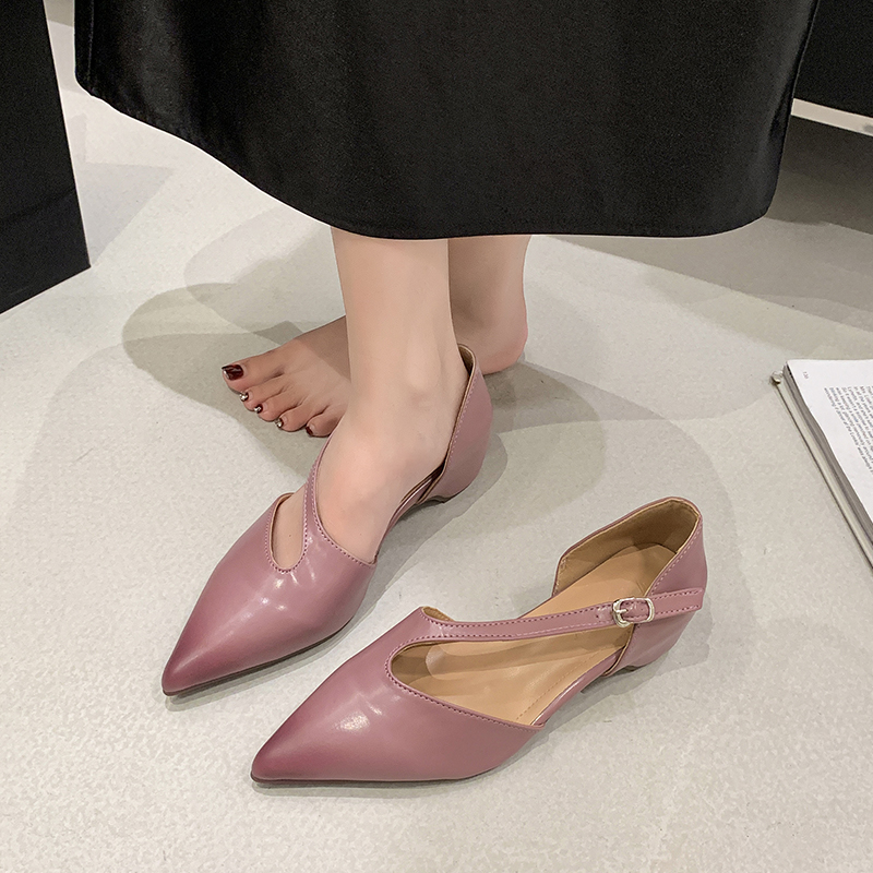 Pump Heel Block - Sandalias Francesas de Punta Puntiaguda para