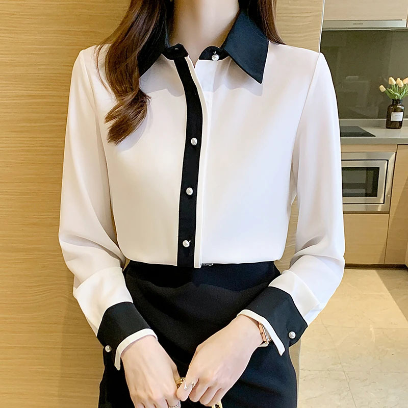 Women'S Formal Wear Suits - Camisa blanca de gasa para mujer,