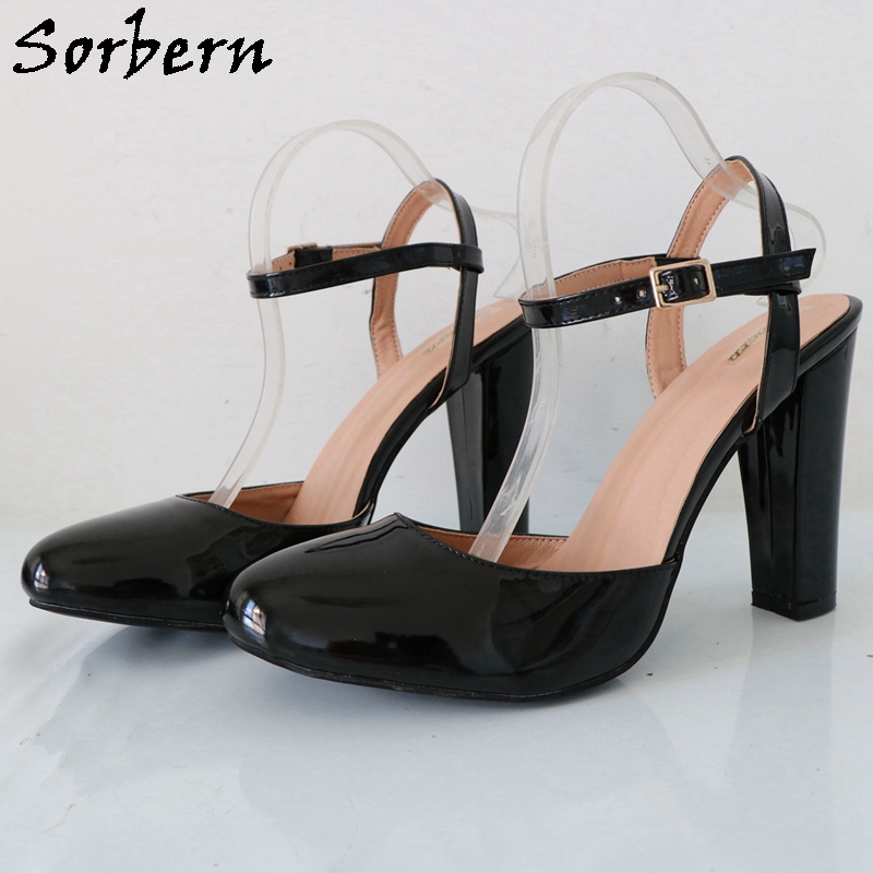 Pump Heel Block - Sorbern-zapatos de tacón alto con correa