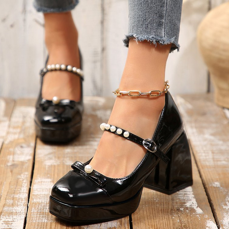 Pump Heel Block - Zapatos individuales Mary Jane de tacón