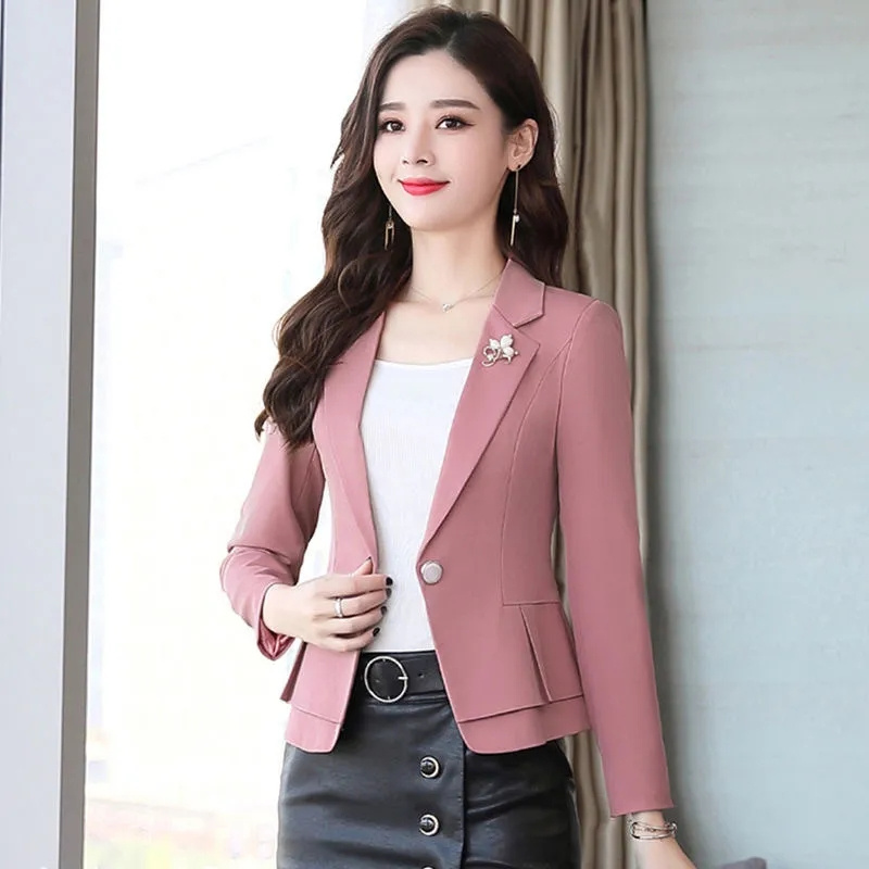 Women Formal Wear With Black Blazer - Abrigo Formal Delgado para Mujer, Color