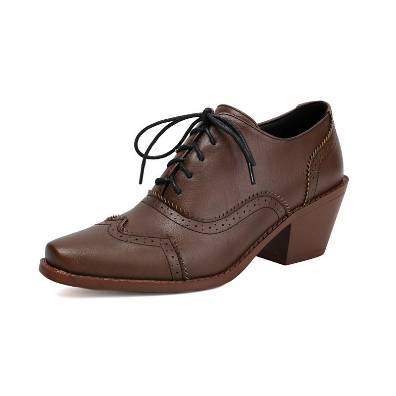 Zapatos Oxford de Mujer con Pu - Pump Heel Block reseña y precio