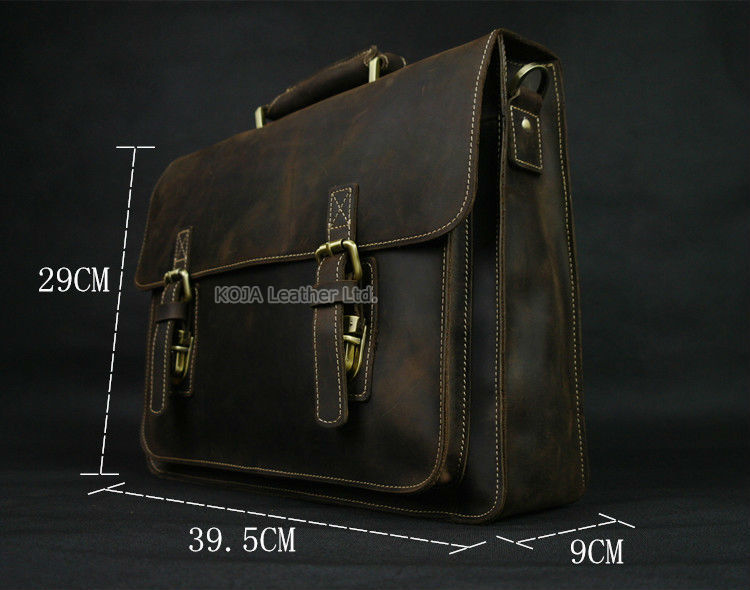 Crazy Horse-maletín Vintage de - Structured Handbag Work reseña y precio