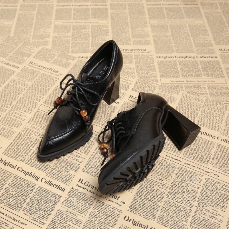 Zapatos de Tacón Grueso con Pl - Pump Heel Block reseña y precio