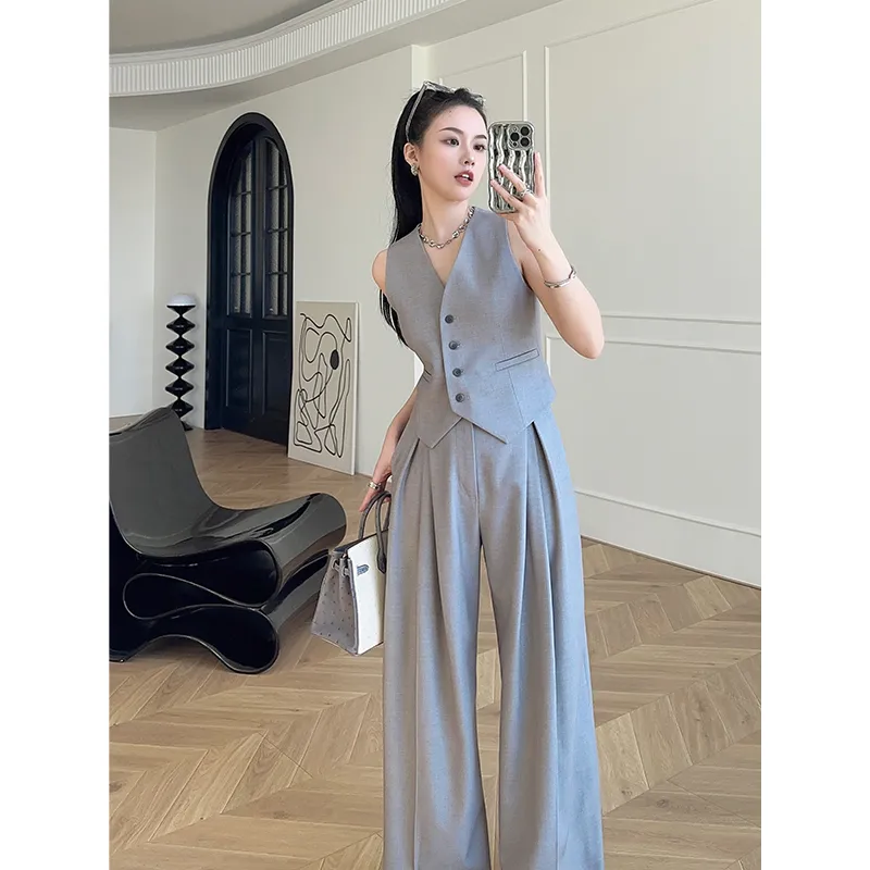 Conjunto de Pantalones Anchos  - Women'S Formal Wear Suits reseña y precio