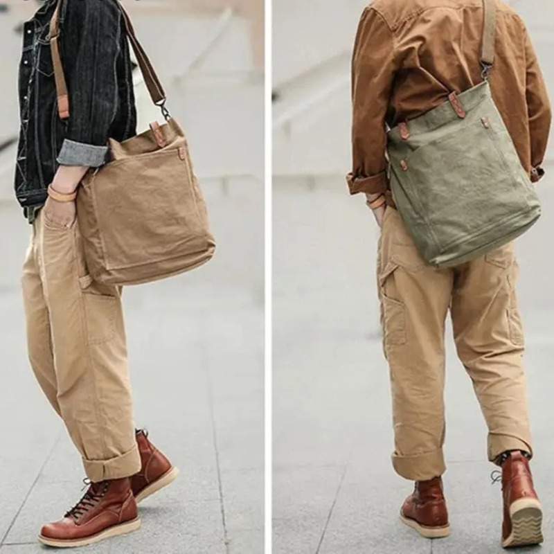 Bolso de mano de lona y cuero  - Structured Handbag Work reseña y precio