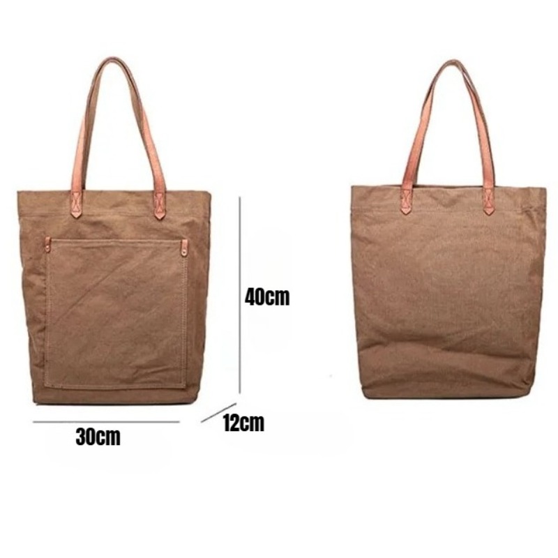 Bolso de mano de lona y cuero  - Structured Handbag Work reseña y precio
