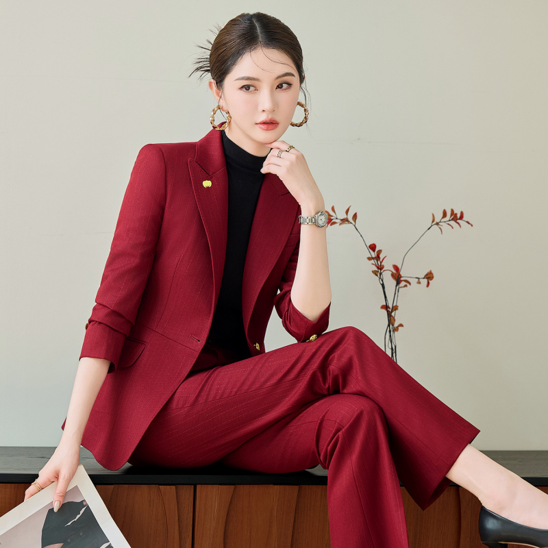 Conjunto de traje rojo para mu - Women'S Office Formal Wear For Ladies reseña y precio