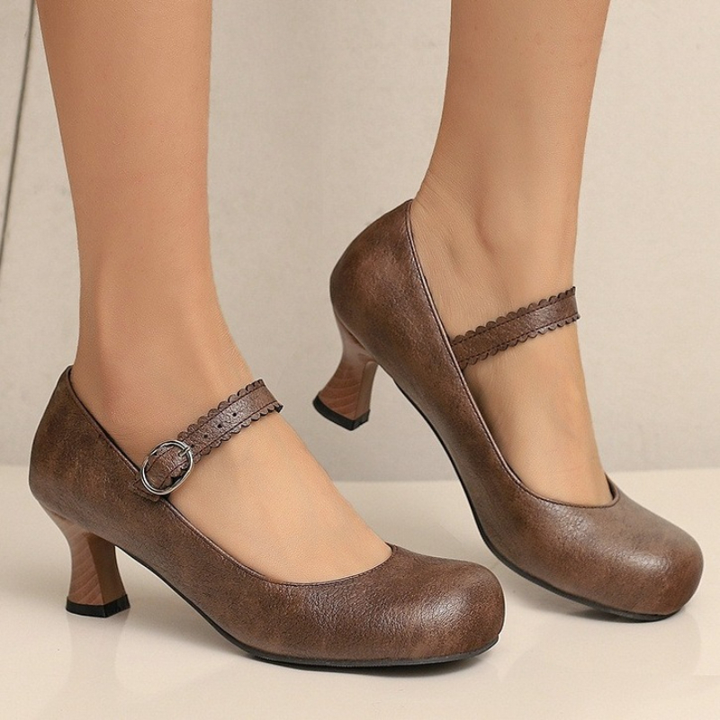 Zapatos de Tacón Bajo Estilo M - Women Formal Wear Heels reseña y precio