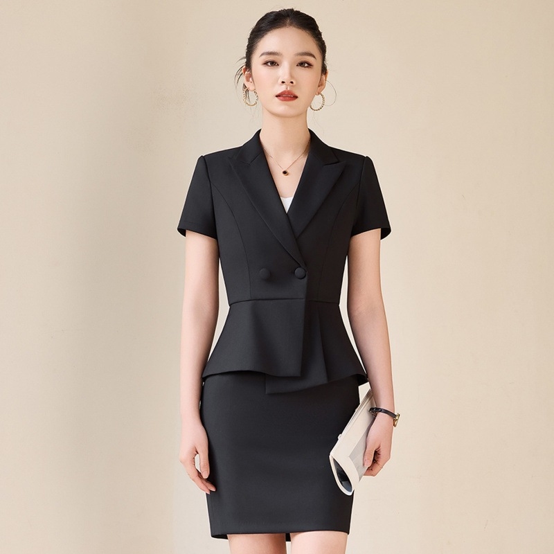 Traje gris de manga corta para - Women Formal Wear Store reseña y precio