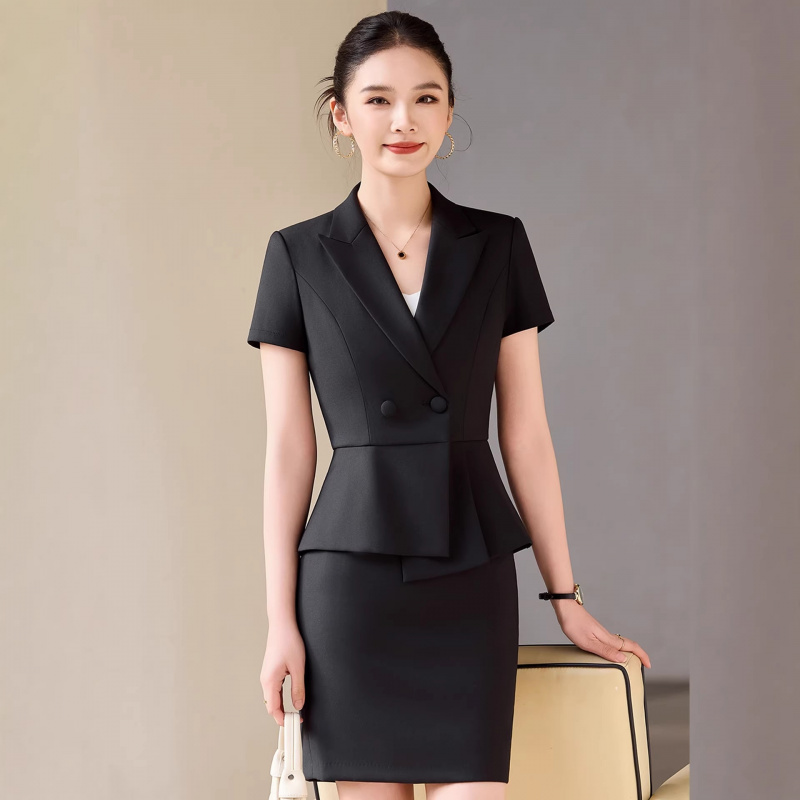 Traje gris de manga corta para - Women Formal Wear Store reseña y precio