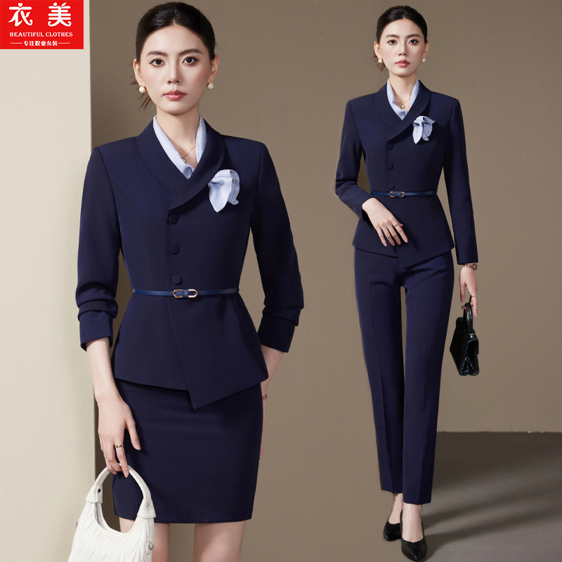 Conjunto de traje gris para mu - Women Formal Wear Store reseña y precio