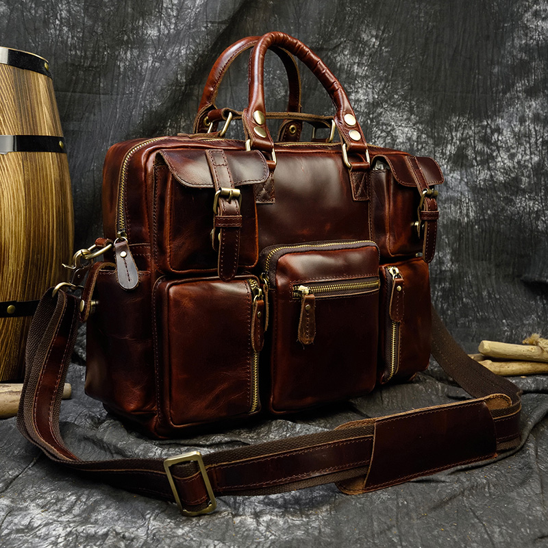 Maletín de cuero genuino para  - Structured Handbag Work reseña y precio