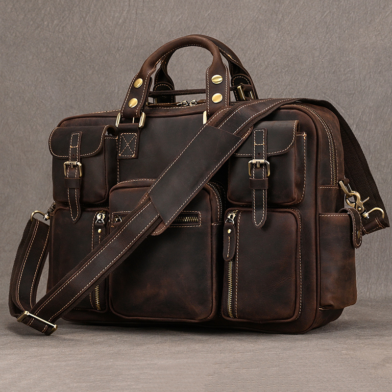 Maletín Luufan Vintage de cuer - Structured Handbag Work reseña y precio