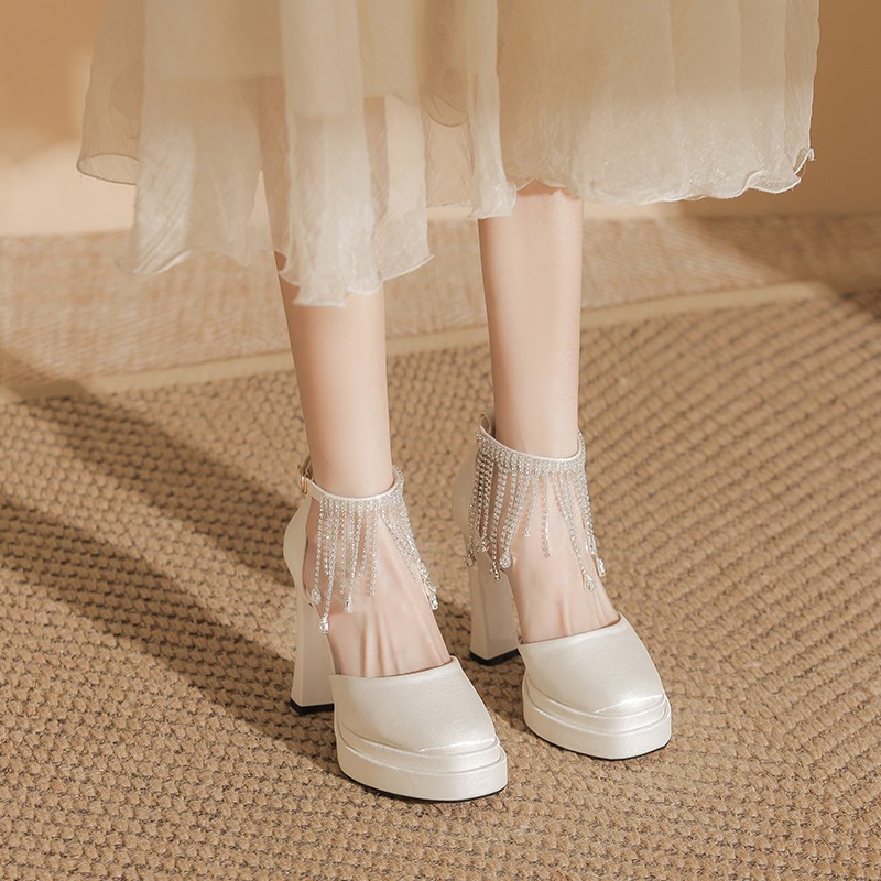 Zapatos de Novia Mary Jane par - Pump Heel Block reseña y precio