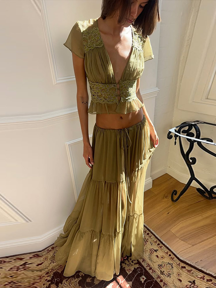 Elegante Conjunto de Falda y C - Women Formal Wear For Summer reseña y precio