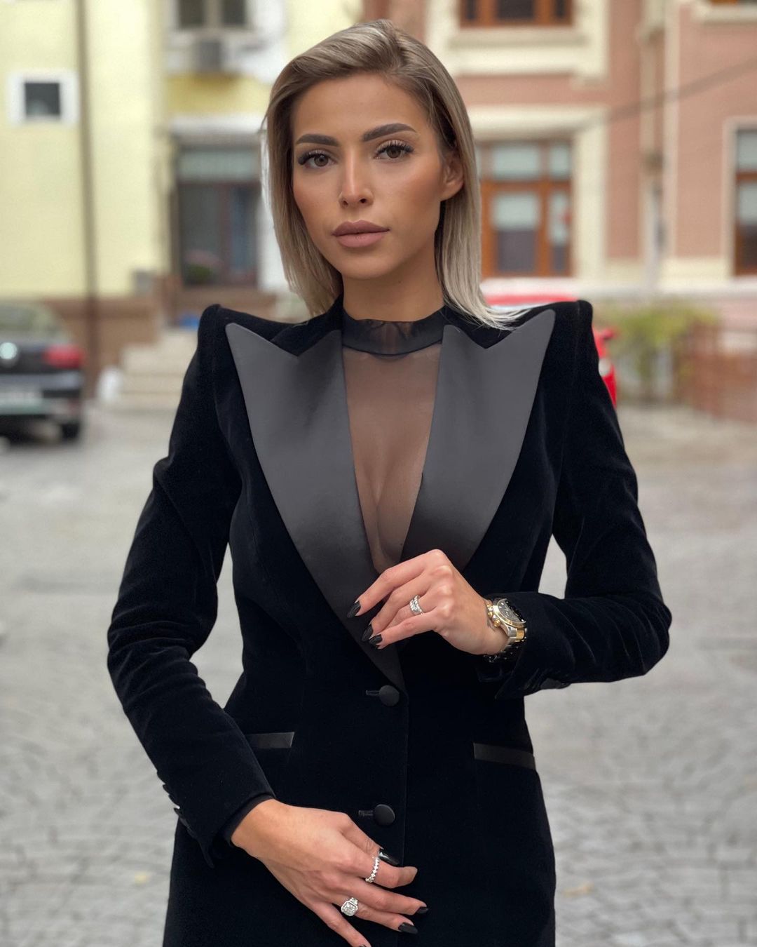 Traje de Blazer negro para muj - Women Formal Wear With Black Blazer reseña y precio