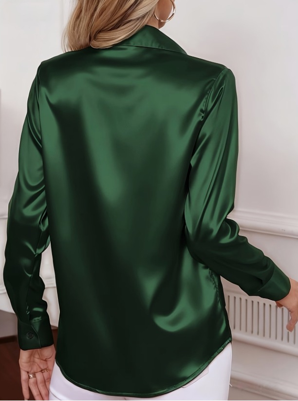 Blusa de satén para mujer con  - Women'S Office Formal Wear For Ladies reseña y precio